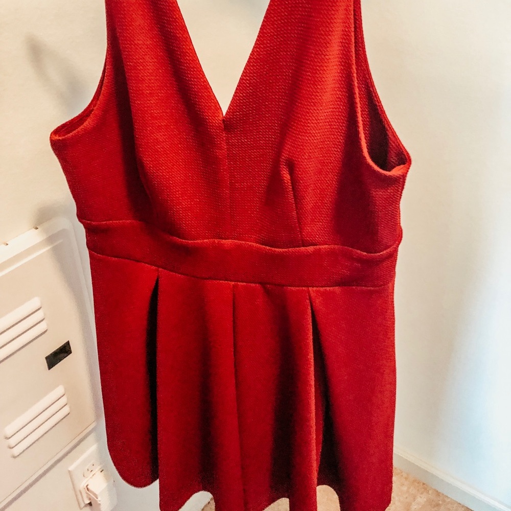 Maroon party dress.